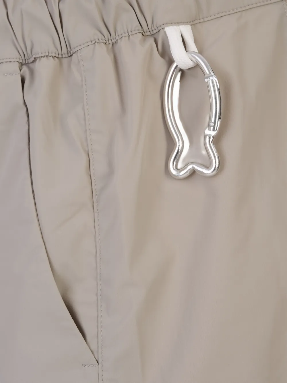 Fedeli Shorts met trekkoord en karabijnhaak Beige