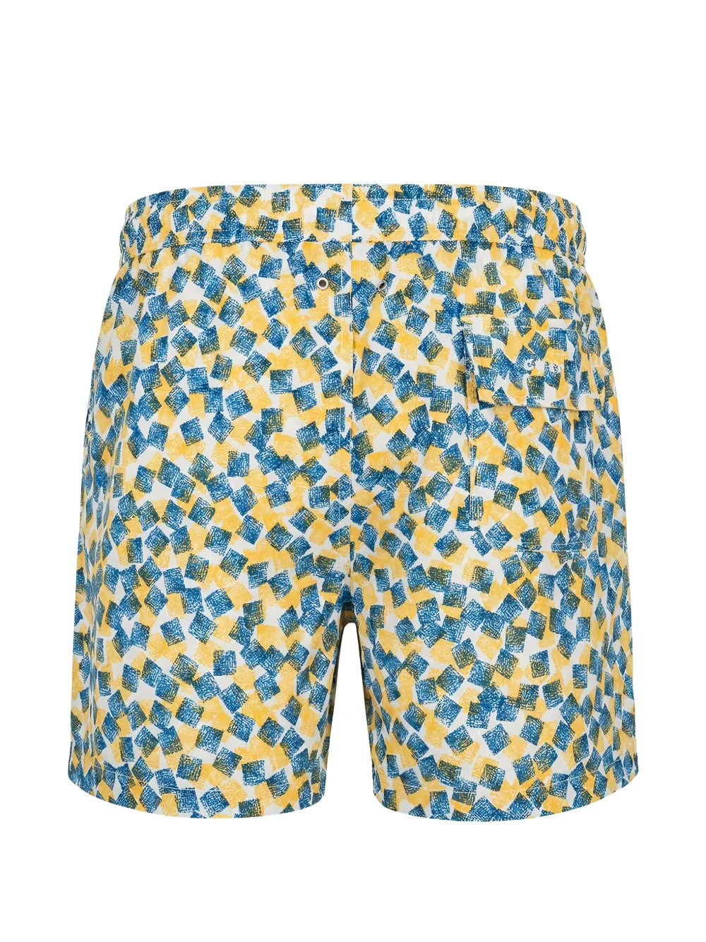 Kiton Zwembroek met geometrische print Blauw