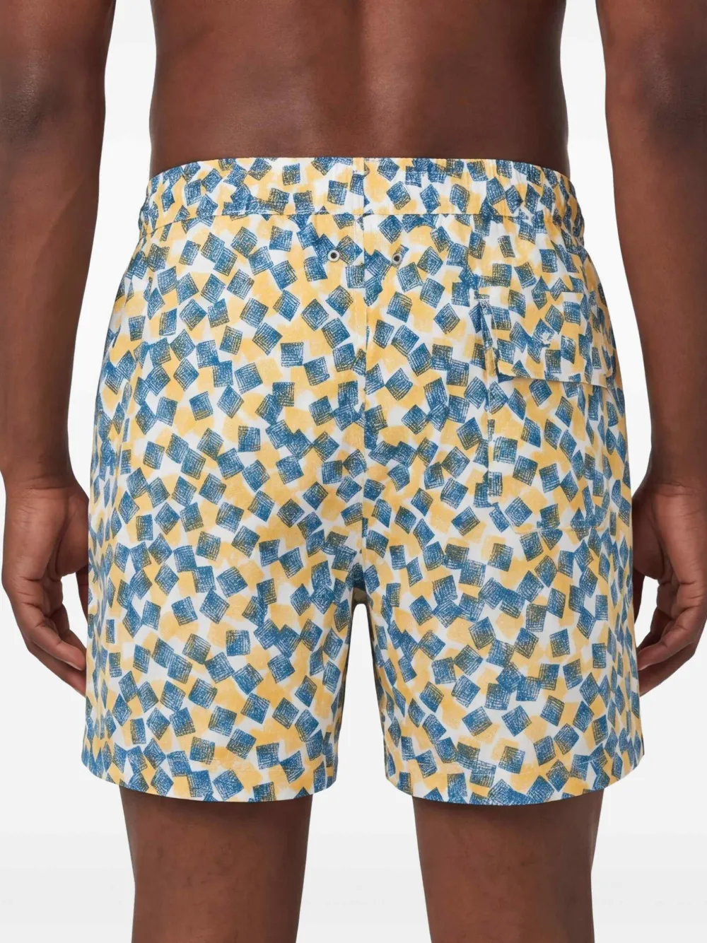 Kiton Zwembroek met geometrische print Blauw
