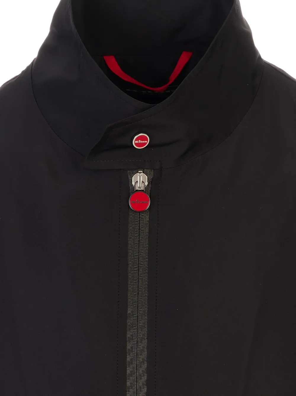 Kiton Bomberjack met hoge hals Zwart