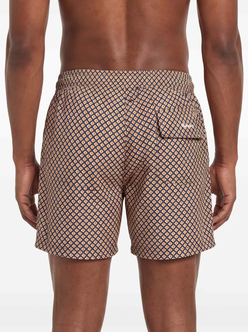 Kiton Zwembroek met geometrische print Blauw