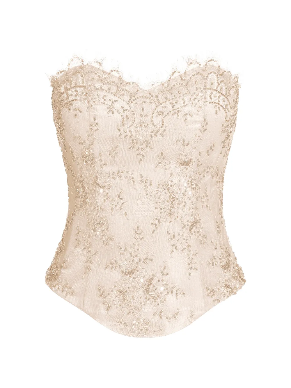 ALEXIA & ANTONIA embellished lace corset - Toni neutri