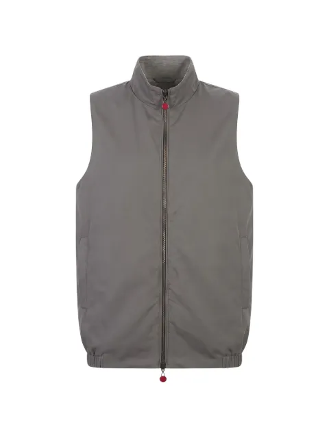 Kiton high-neck reversible gilet