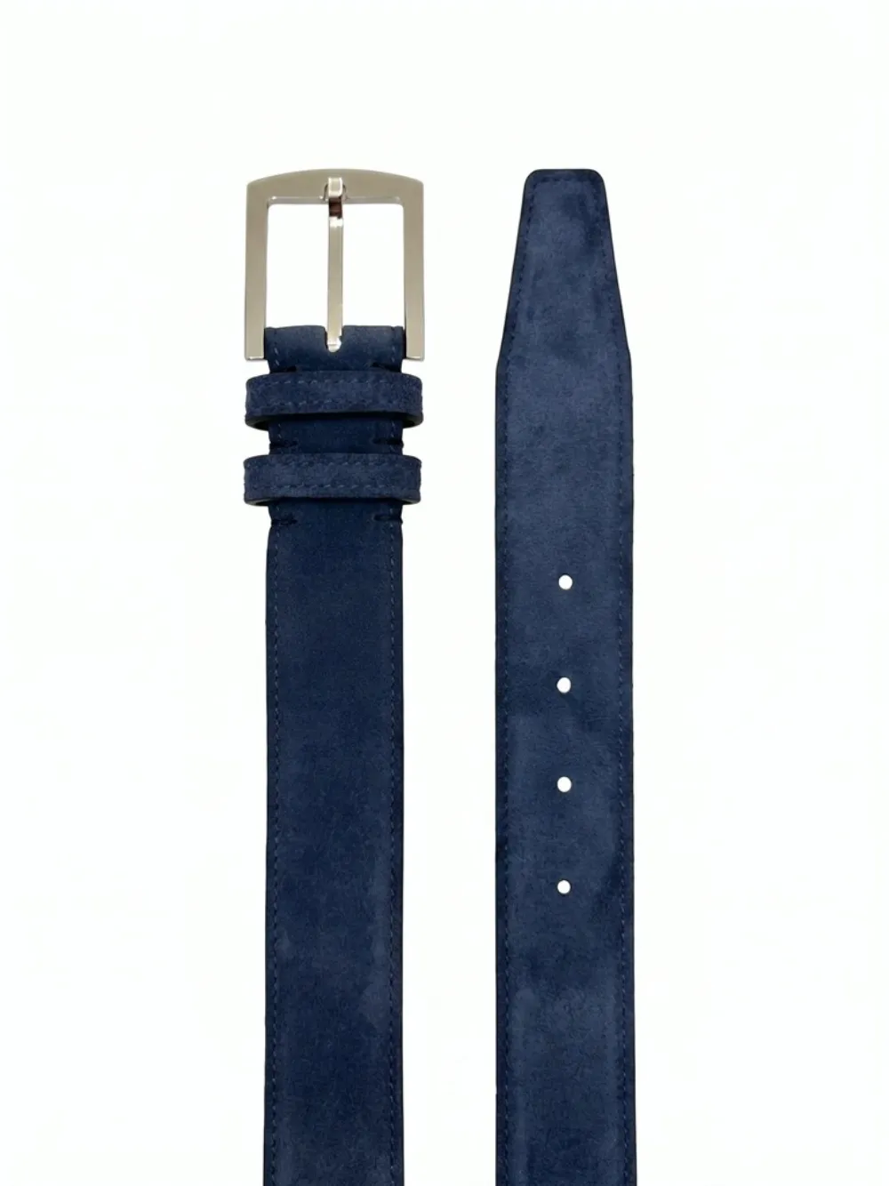 Kiton Suède riem Blauw