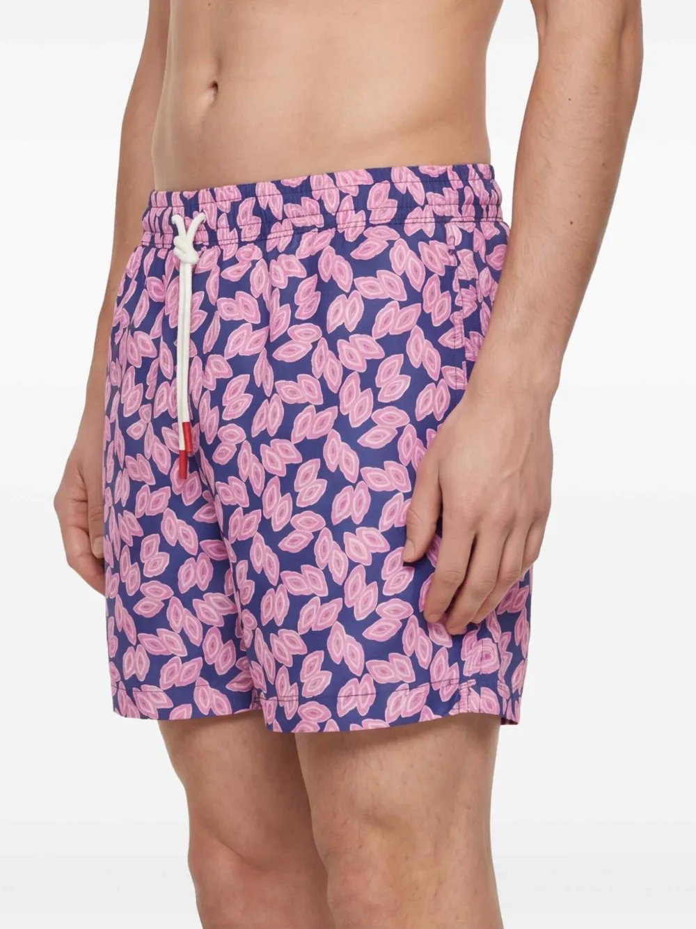 Kiton Zwembroek met geometrische print Blauw
