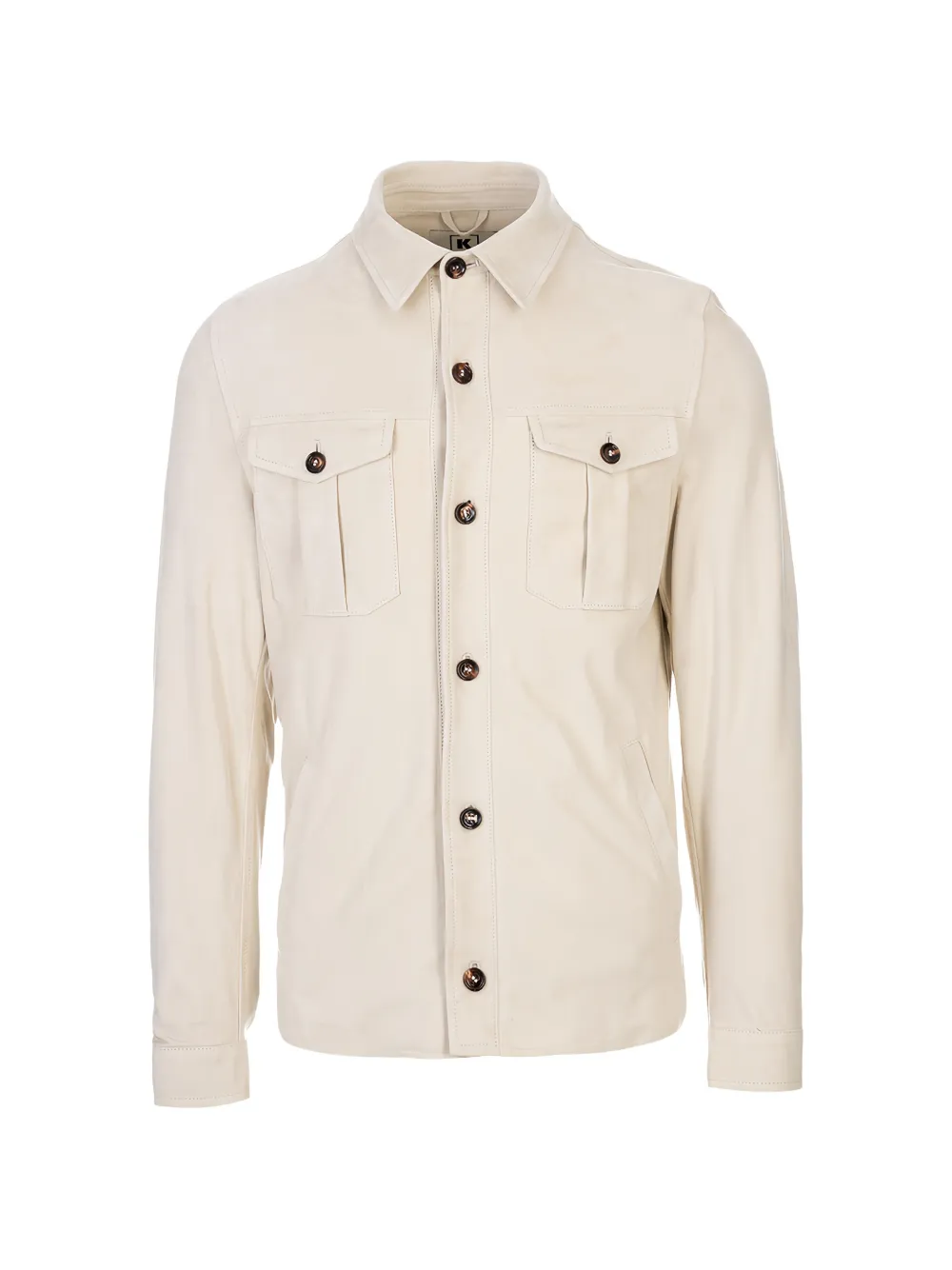 Kired flap-pocket overshirt - Bianco