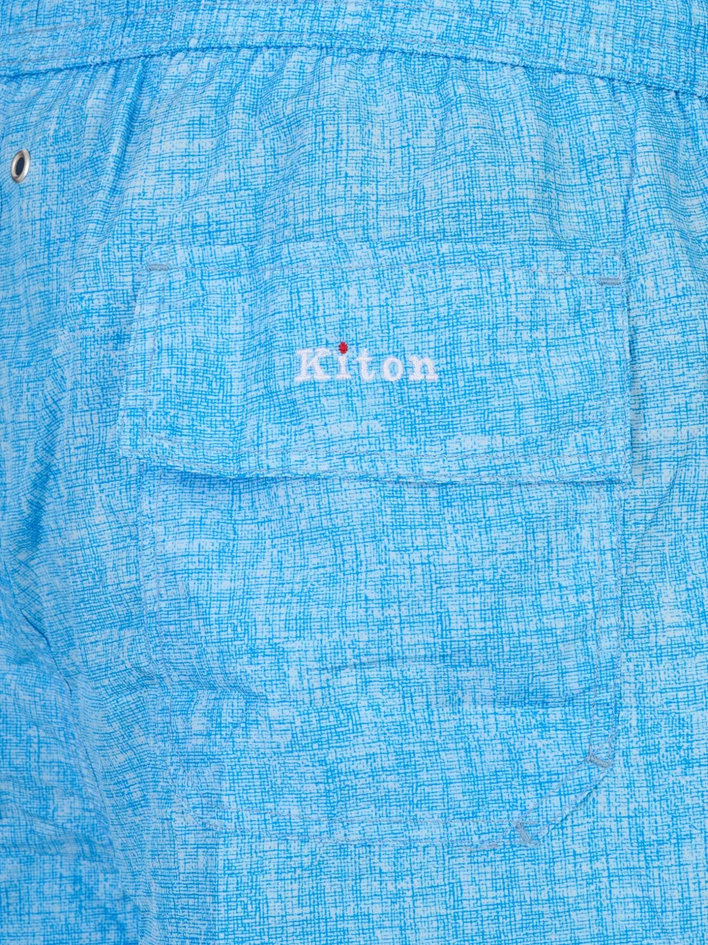 Kiton Zwembroek met trekkoord en patroon Blauw