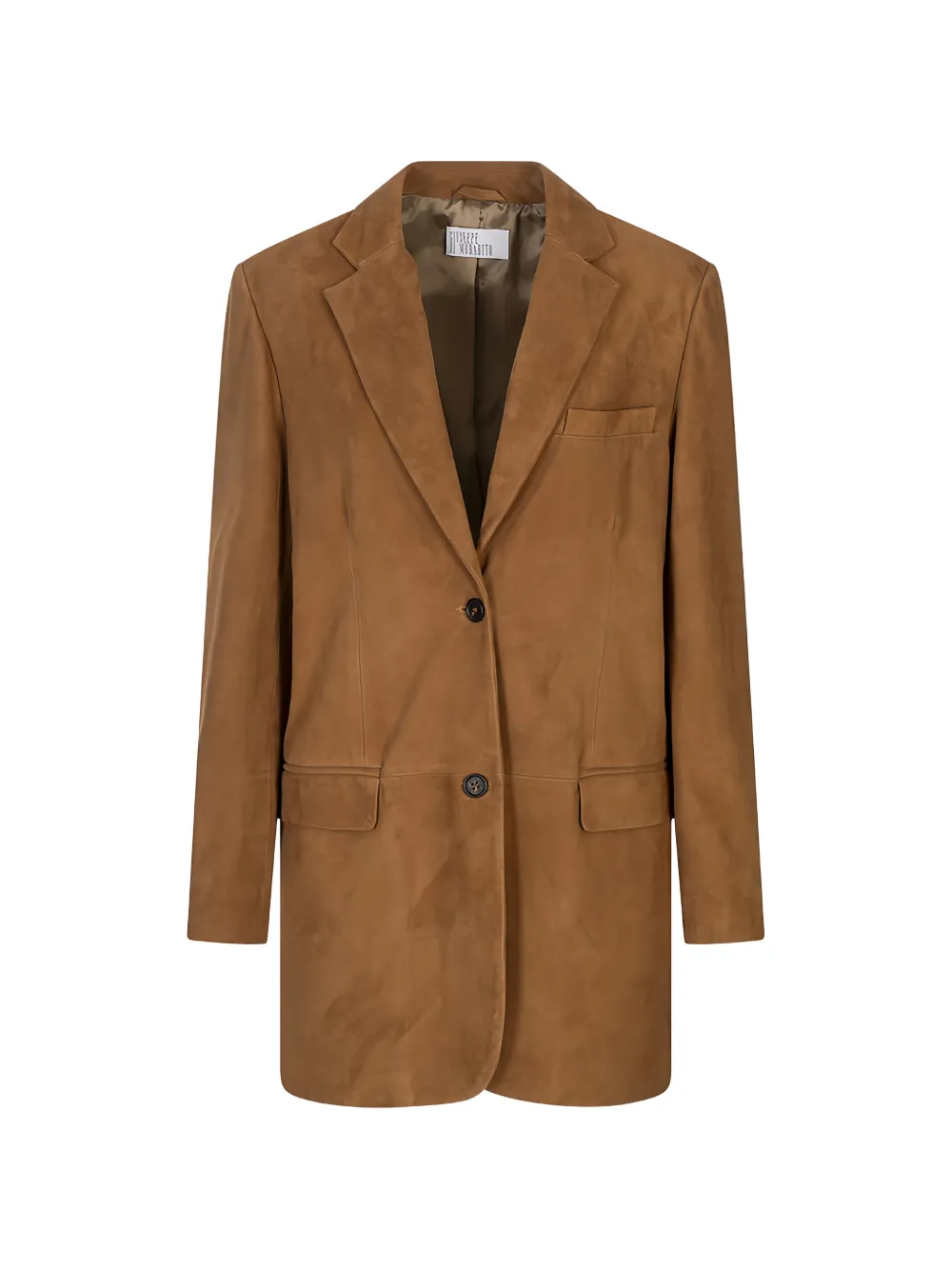 Giuseppe Di Morabito Long Blazer in Light Brown Suede - Marrone