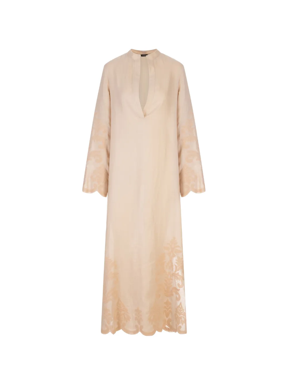 Kiton v-neck maxi dress - Toni neutri
