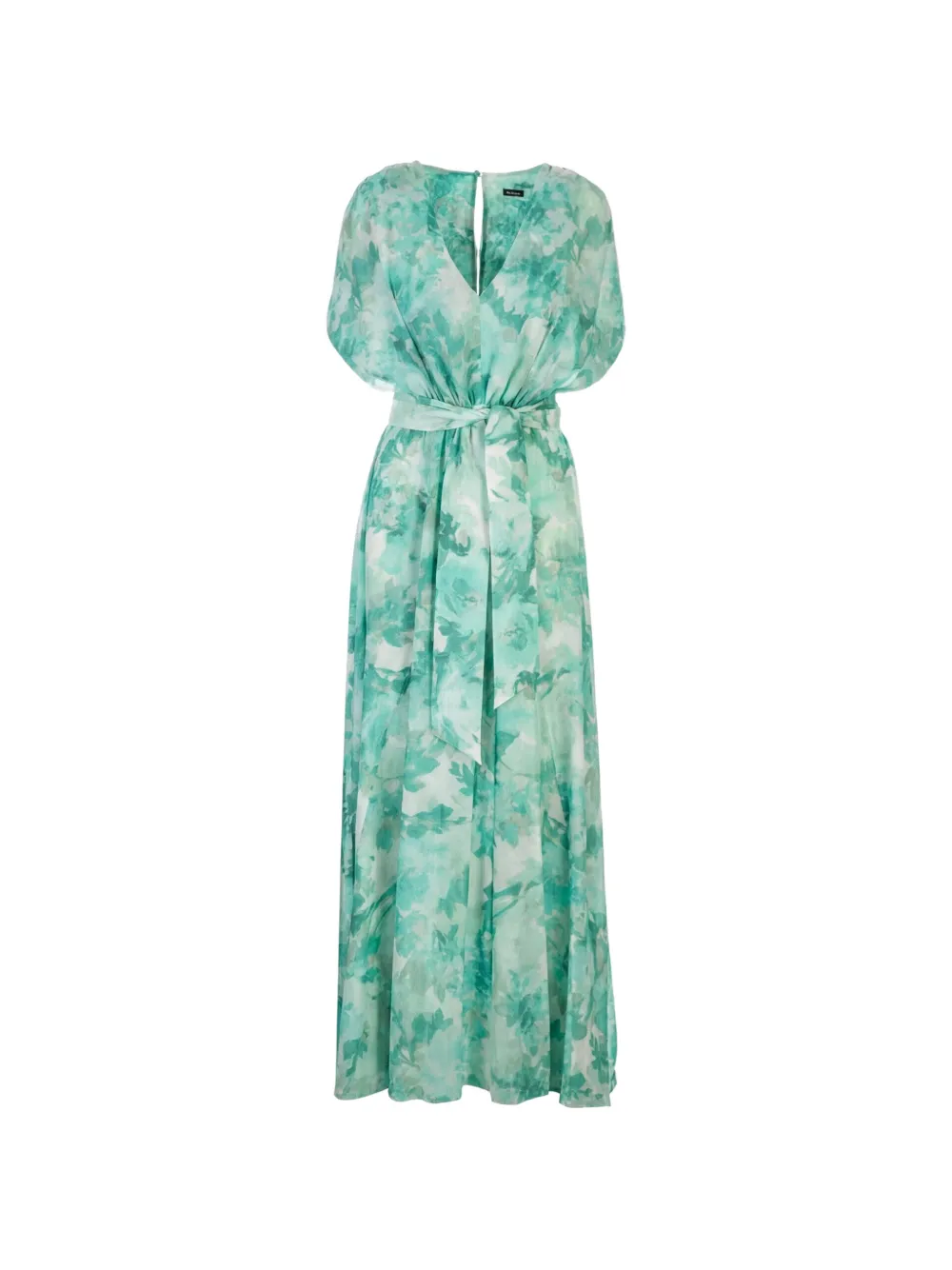Kiton floral-print tied-waist maxi dress - Grün
