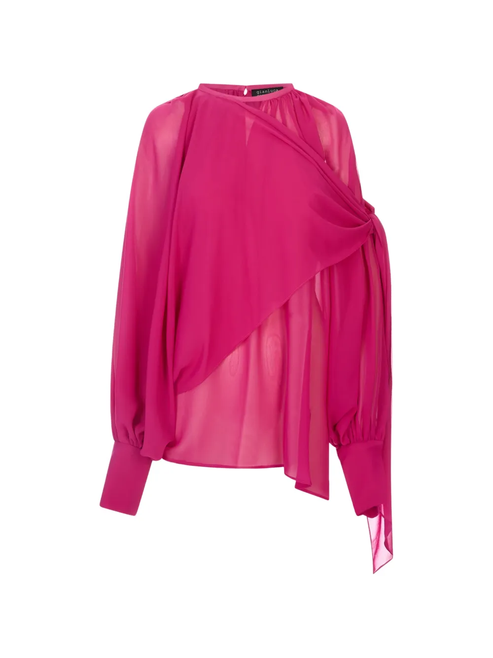 Gianluca Capannolo draped knotted-detail blouse - Rosa