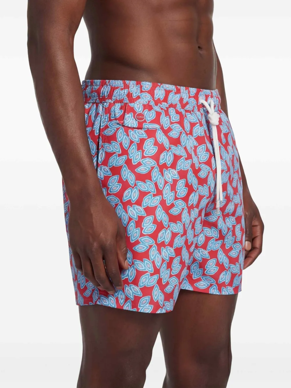 Kiton Zwembroek met geometrische print Rood