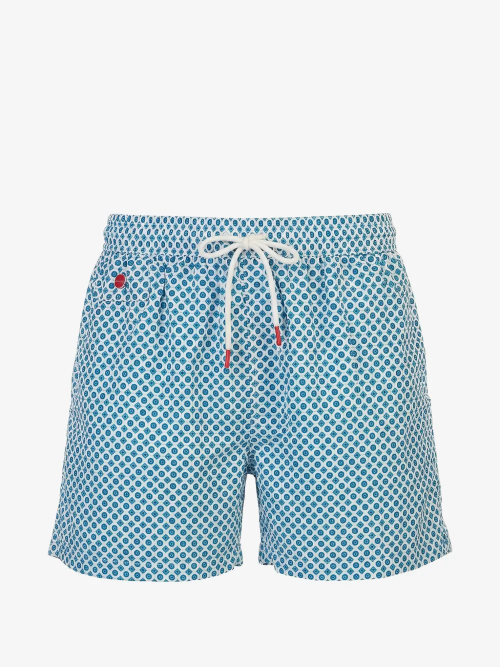 Kiton geometric-print swim shorts | White | Image 1