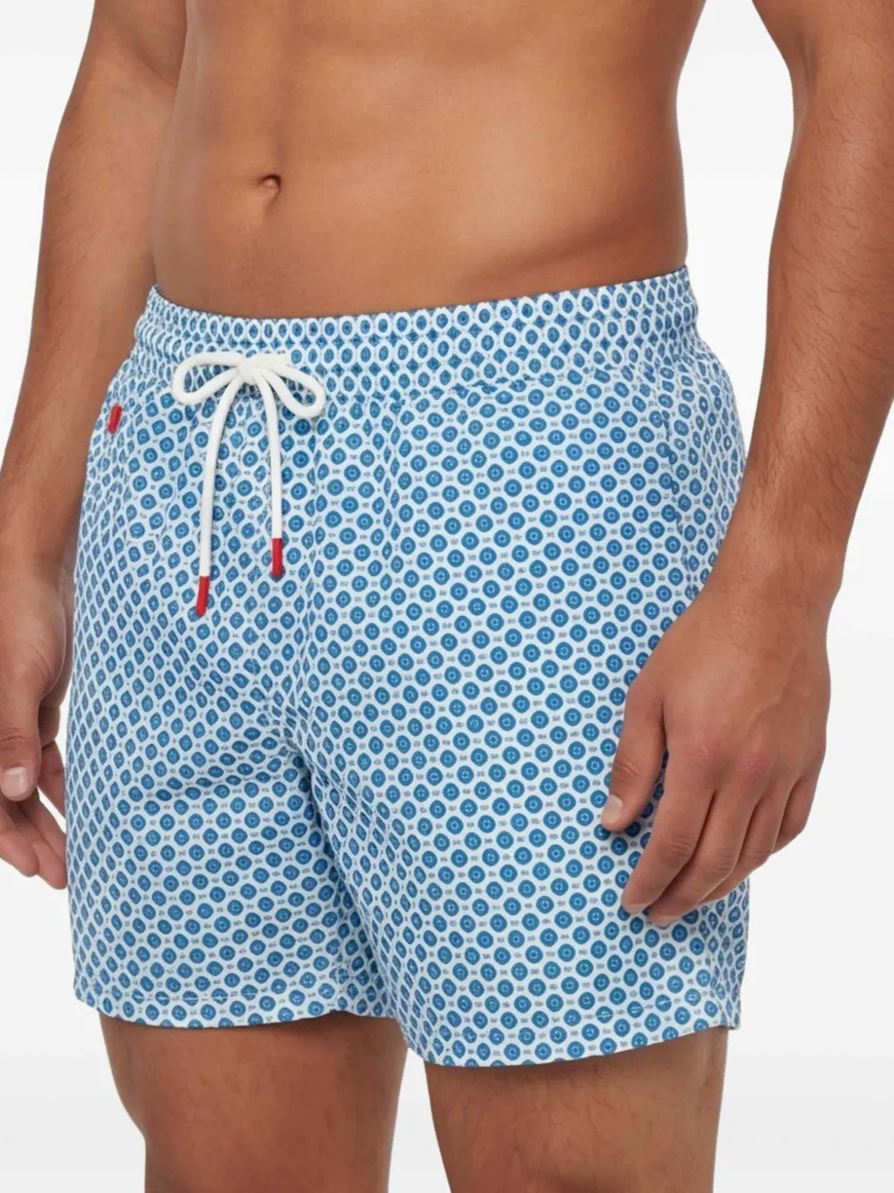 Kiton Zwembroek met geometrische print Wit