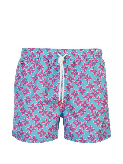 Kiton geometric-print swim shorts