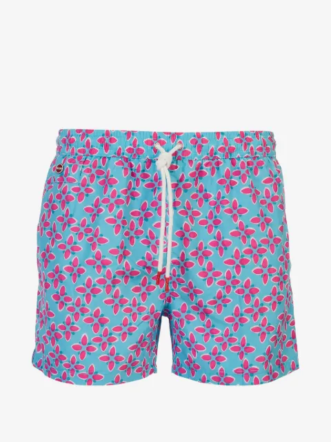 Kiton geometric-print swim shorts