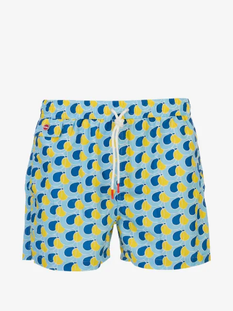 Kiton abstract-print swim shorts