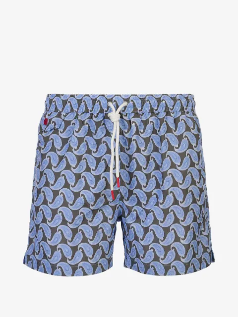 Kiton shorts de playa con estampado de cachemira