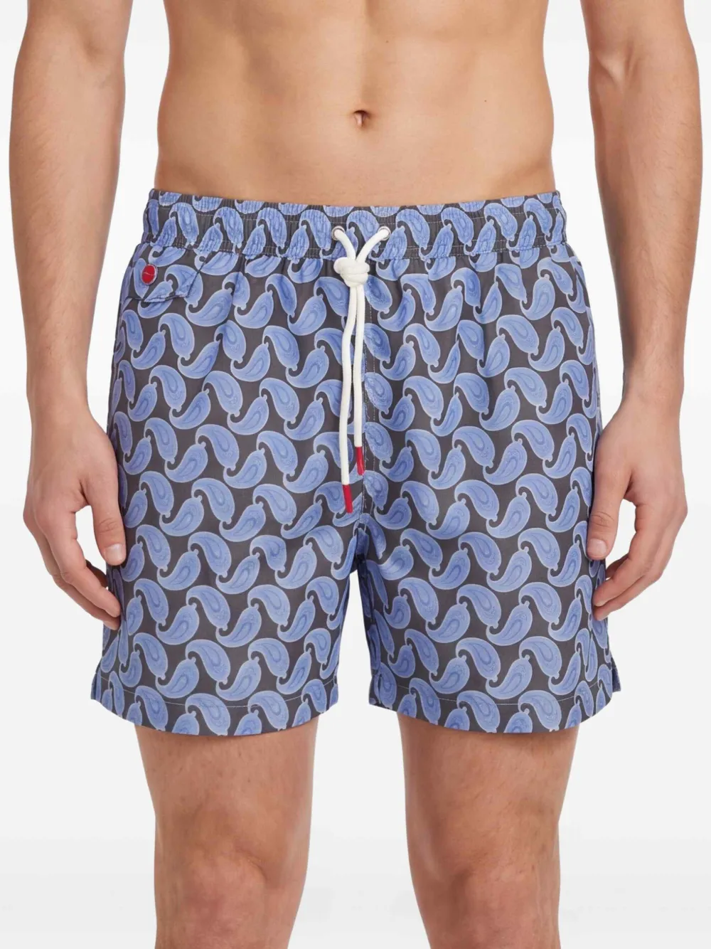 Kiton Zwembroek met paisley-print Grijs
