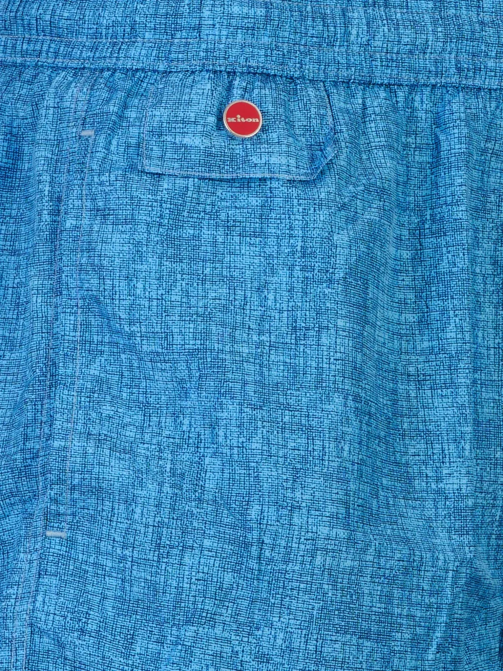 Kiton Zwembroek met kruispatch-print Blauw
