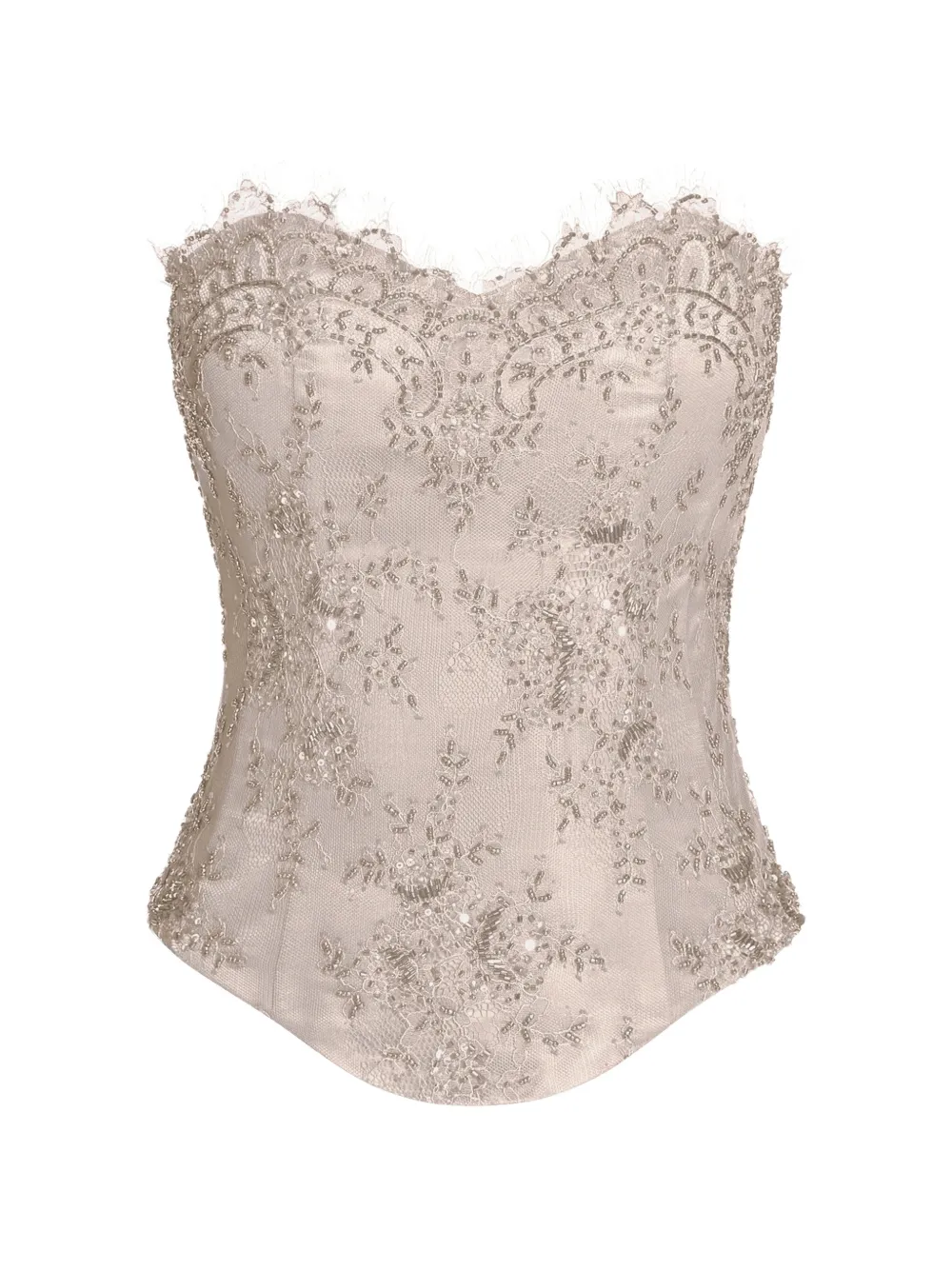 ALEXIA & ANTONIA embellished lace corset - Toni neutri