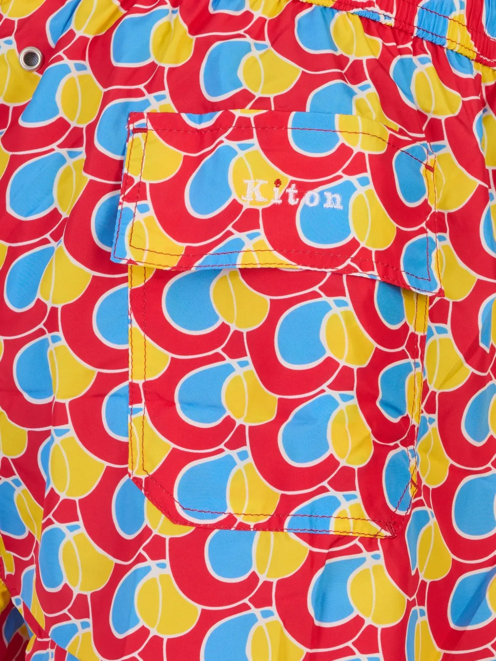Kiton Zwembroek met geometrische print Rood