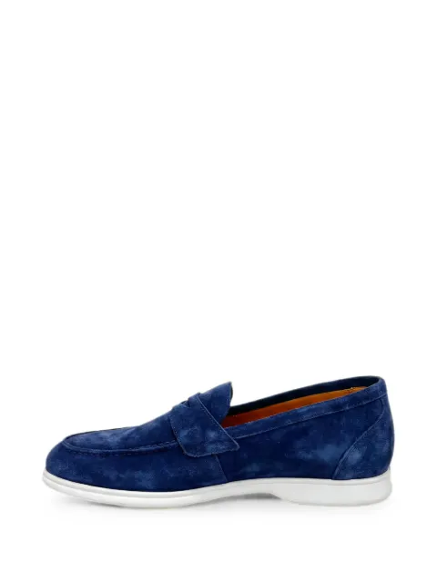 Kiton calf suede penny loafers