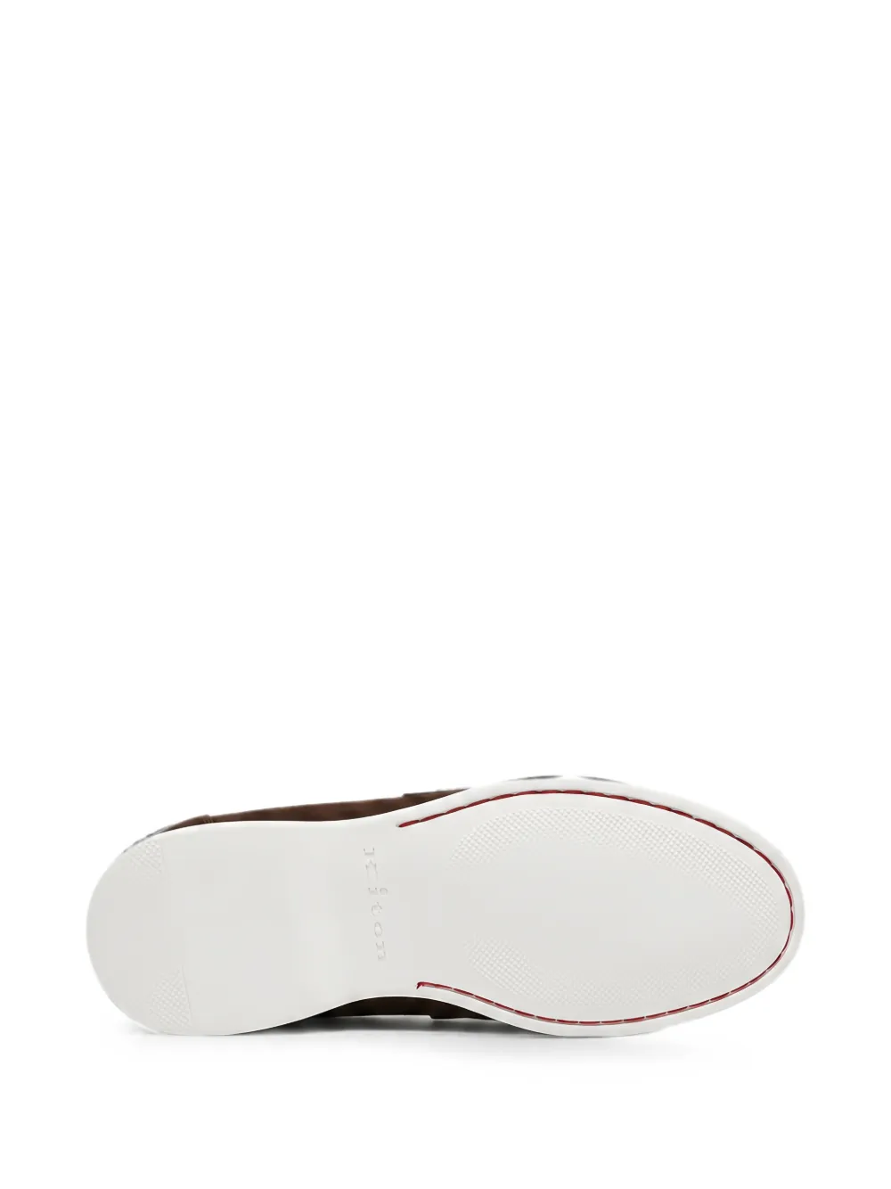 Kiton calf suede penny loafers Blauw