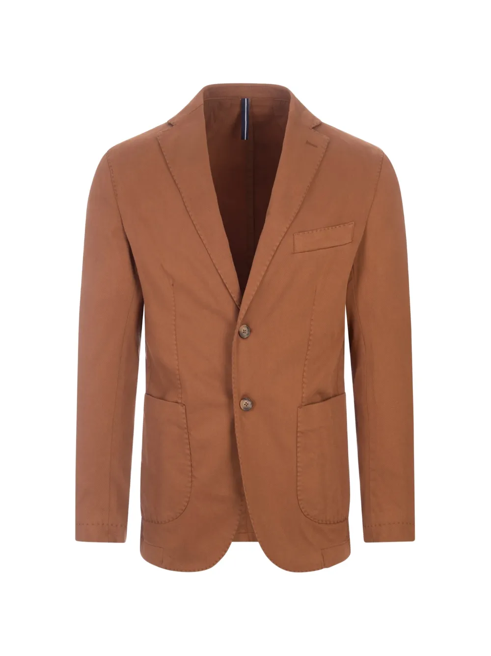 russocapri oxford cotton blazer - Marrone