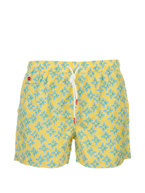 Kiton floral-print swim shorts