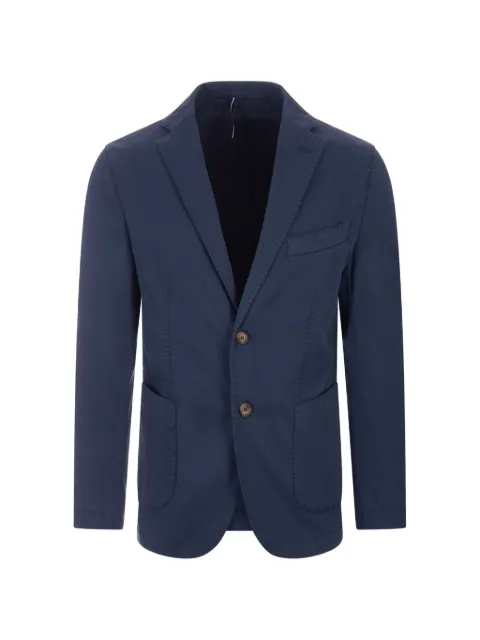russocapri oxford single-breasted blazer