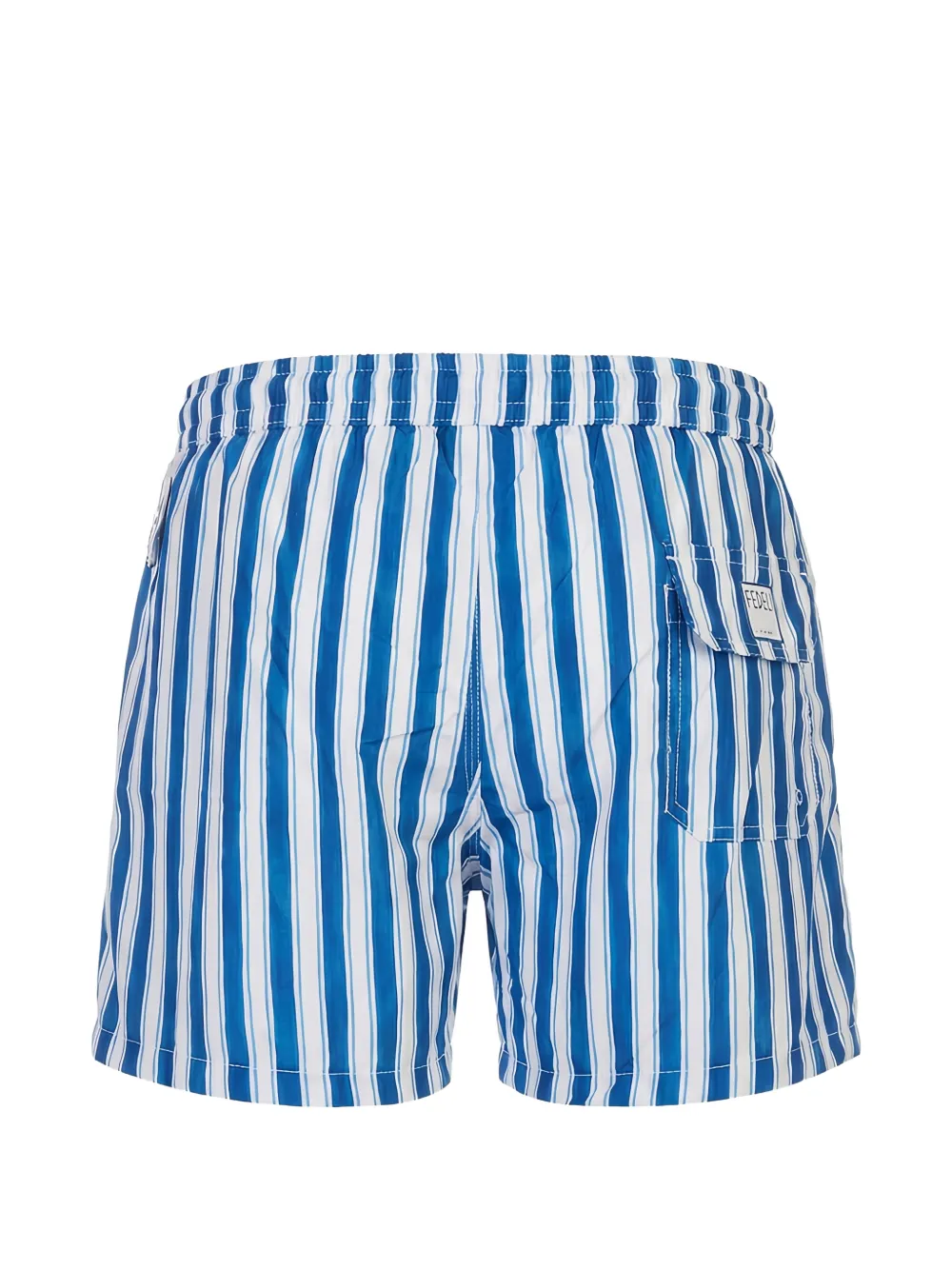  Fedeli Striped Drawstring Swim Shorts - Azul 