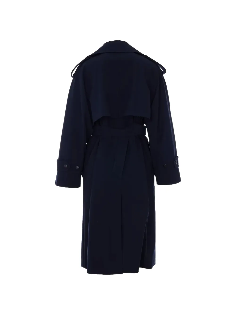 Max Mara Wollen jas met ceintuur Blauw