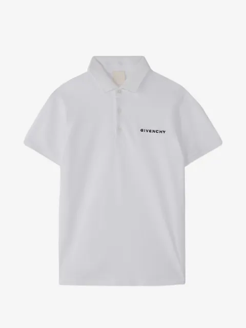 Givenchy Kids 버튼 숏슬리브 폴로 셔츠