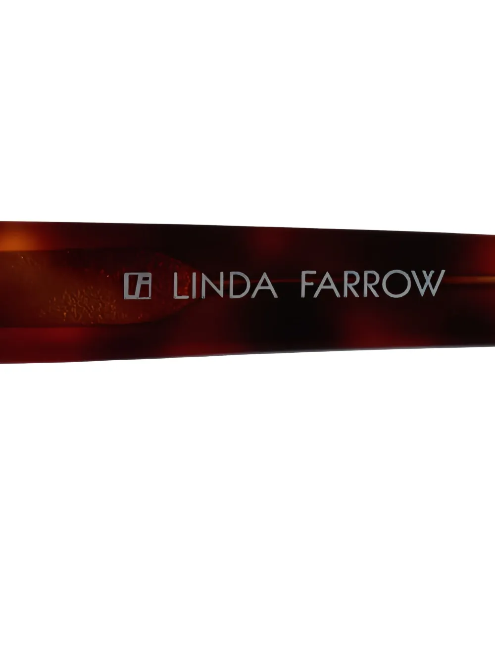 Linda Farrow Zonnebril met vierkant montuur Bruin