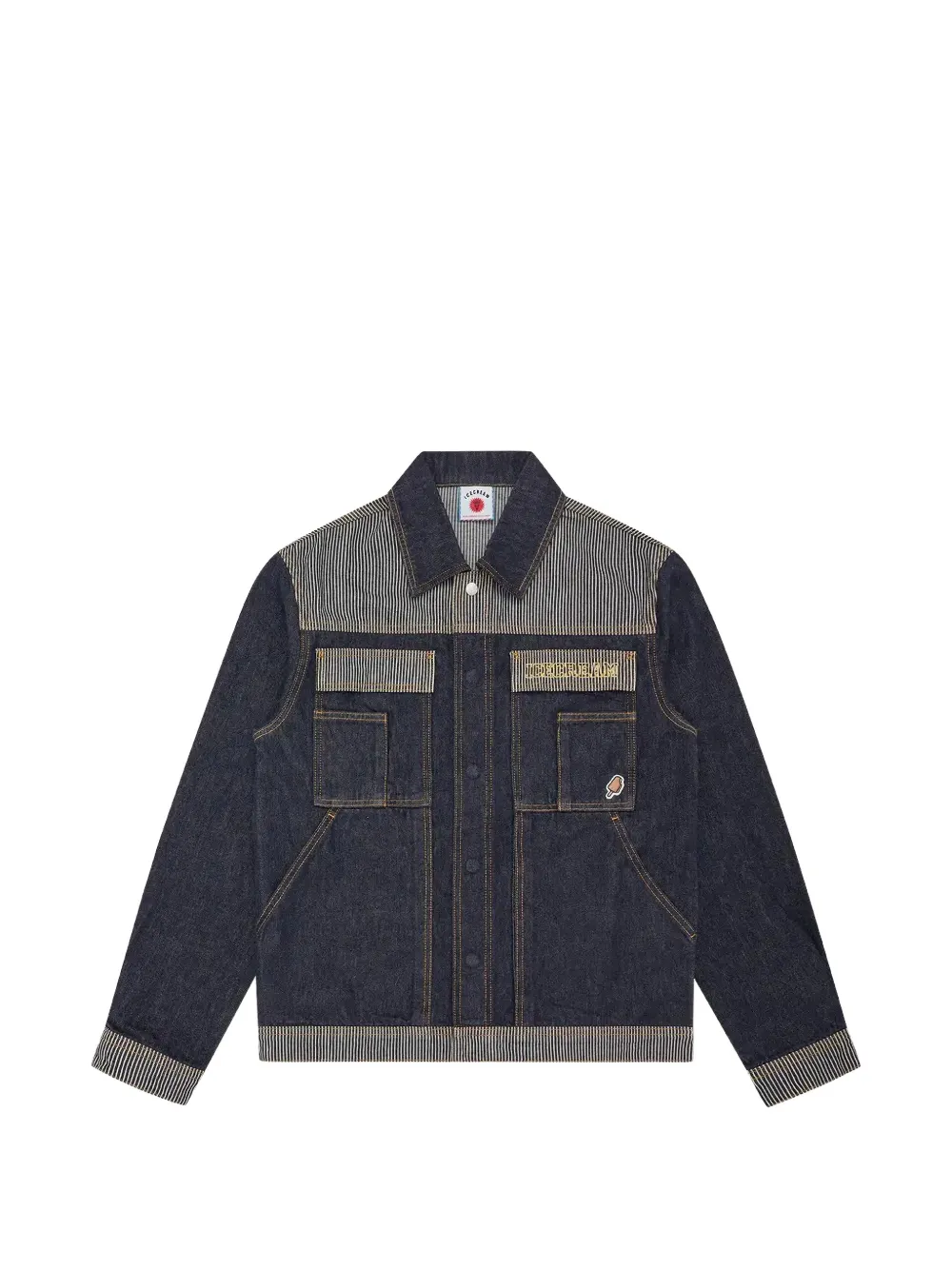 ICECREAM Hickory Panel chest pocket jacket - Blu