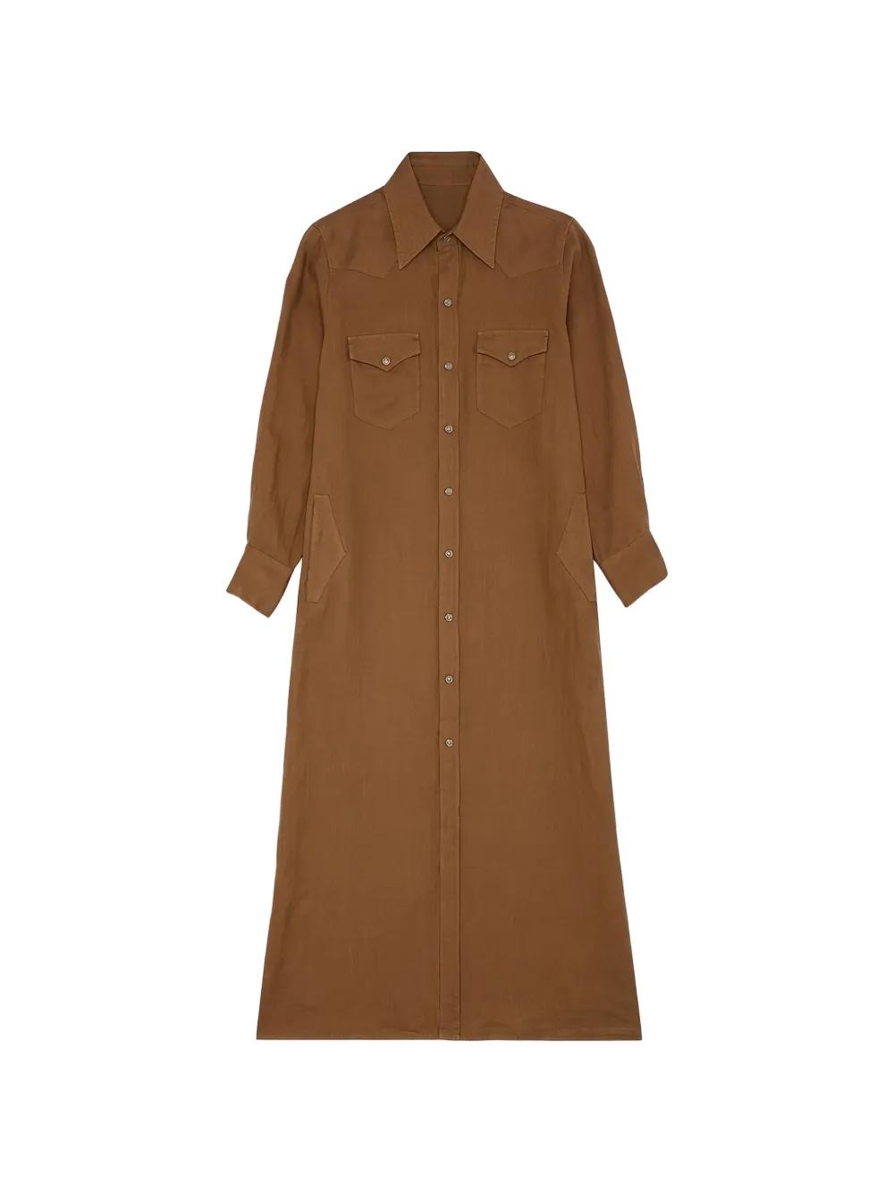 Fortela Arley buttoned shirt dress - Marrone