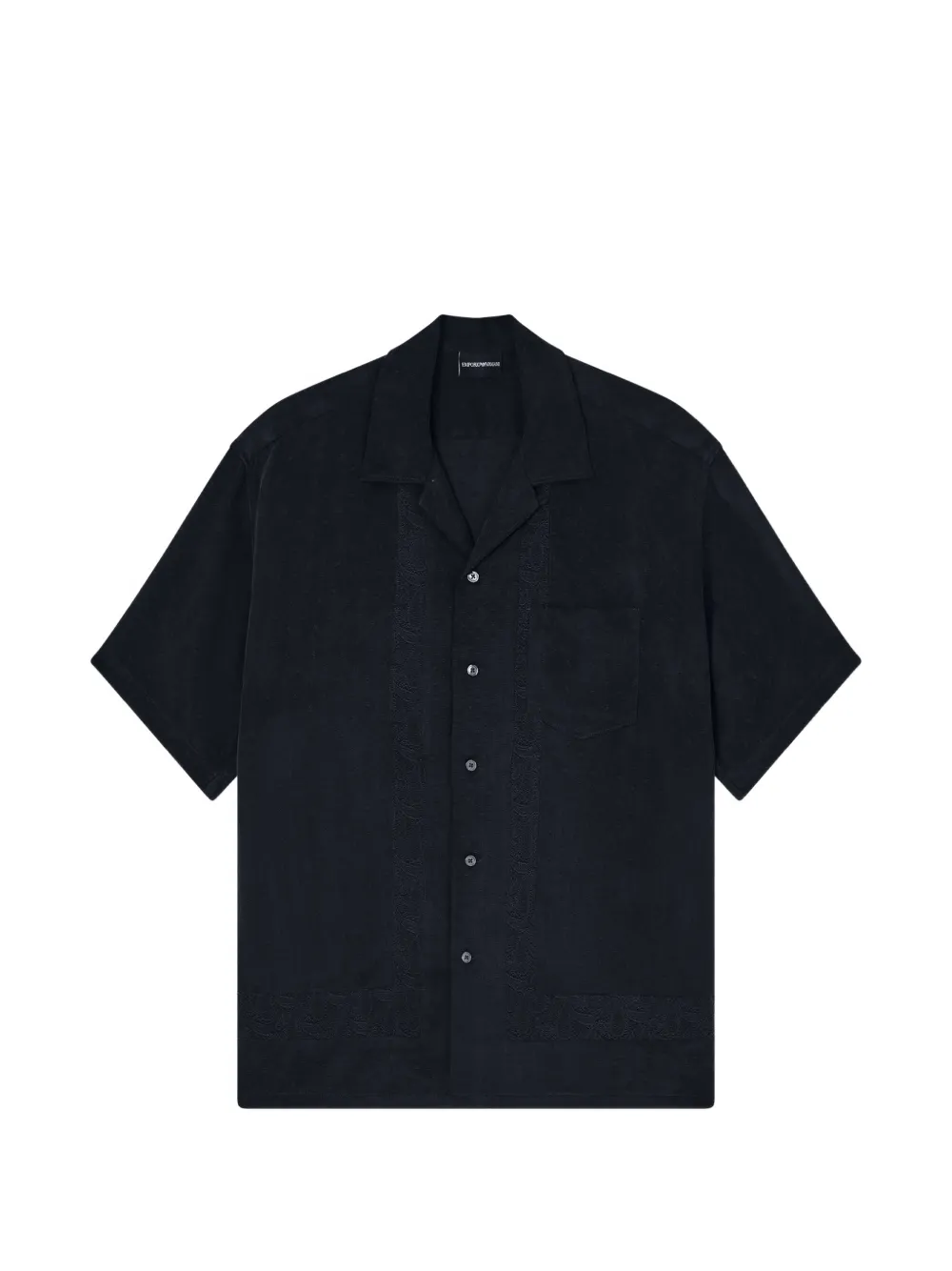 Emporio Armani Camicia con stampa paisley - Nero