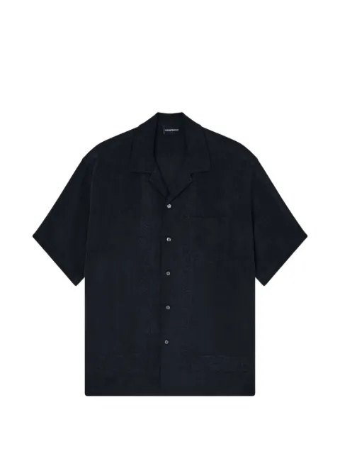 Emporio Armani camisa con bolsillo en el pecho y motivo de cachemira