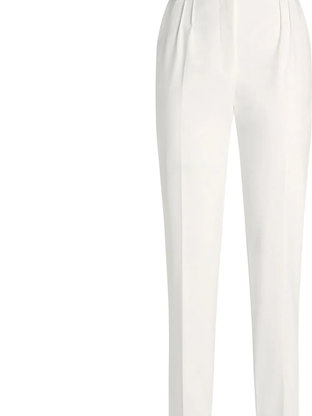 Genny Geplooide broek met knopen Wit