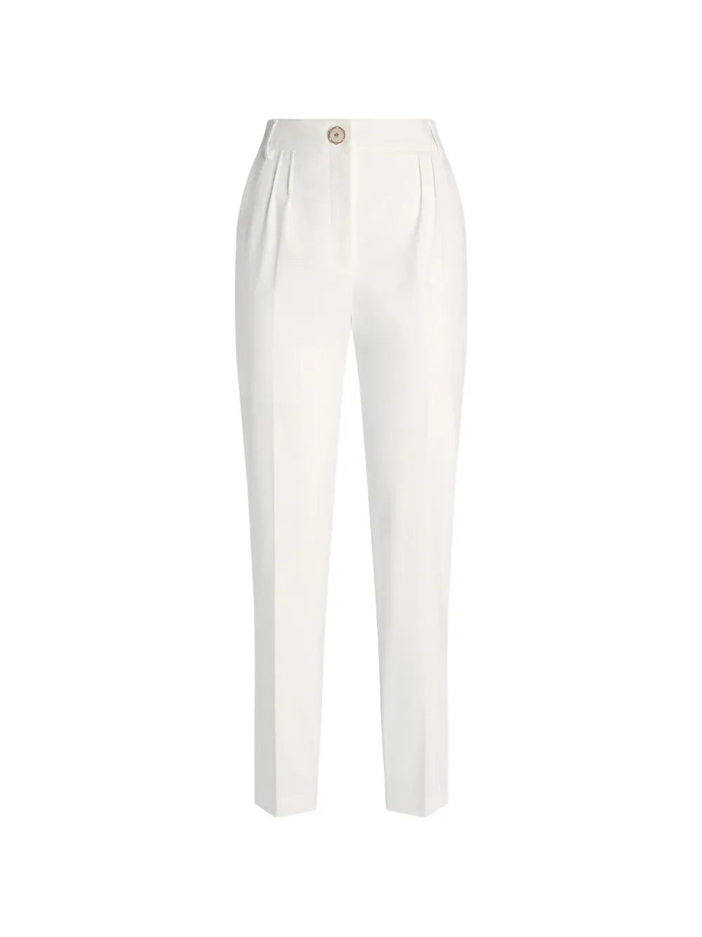 Genny buttoned pleated trousers - Bianco