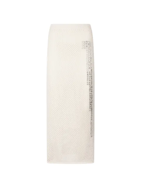 LIU JO — long mesh knit skirt