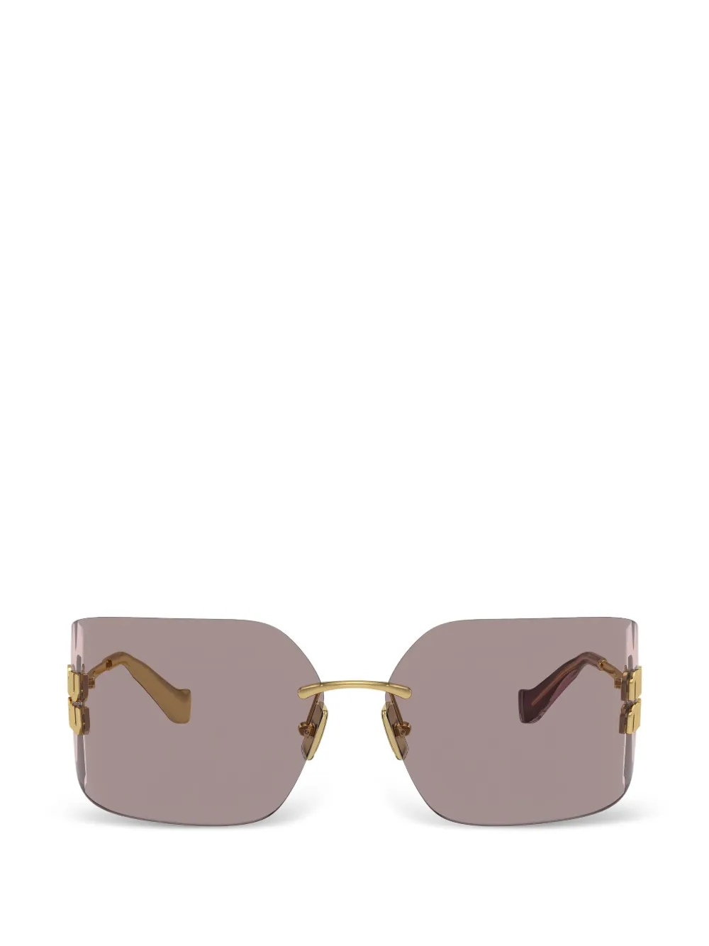 Miu Miu Eyewear スクエアフレーム サングラス | パープル | Image 1