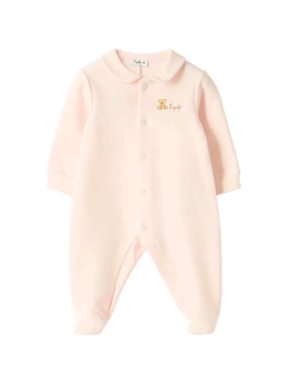 Il Gufo embroidered-detail babygrow - Rosa