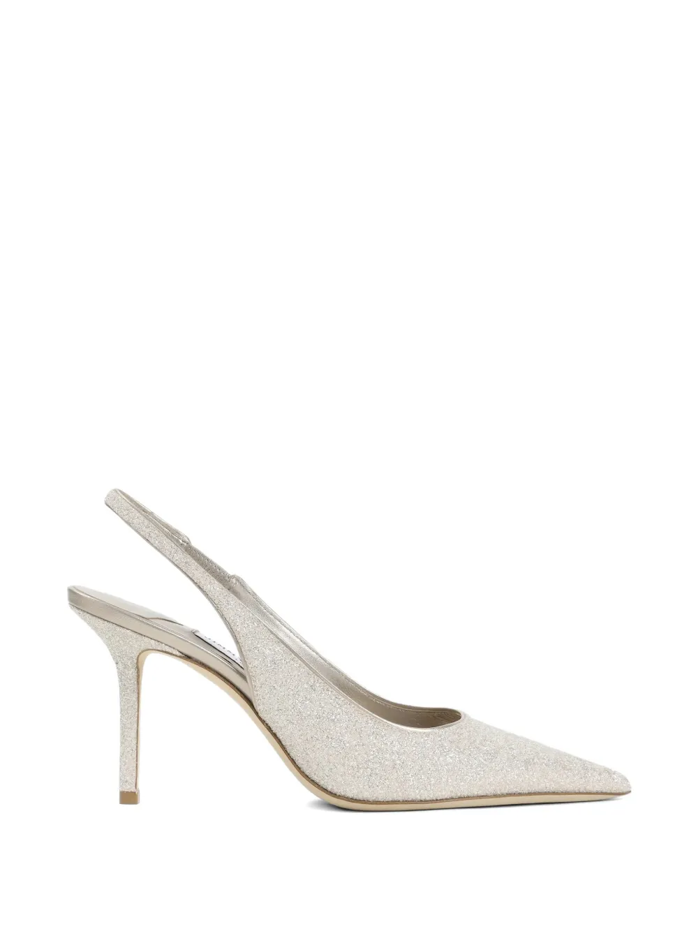 Jimmy Choo Love metallic leather heeled pumps - Argento