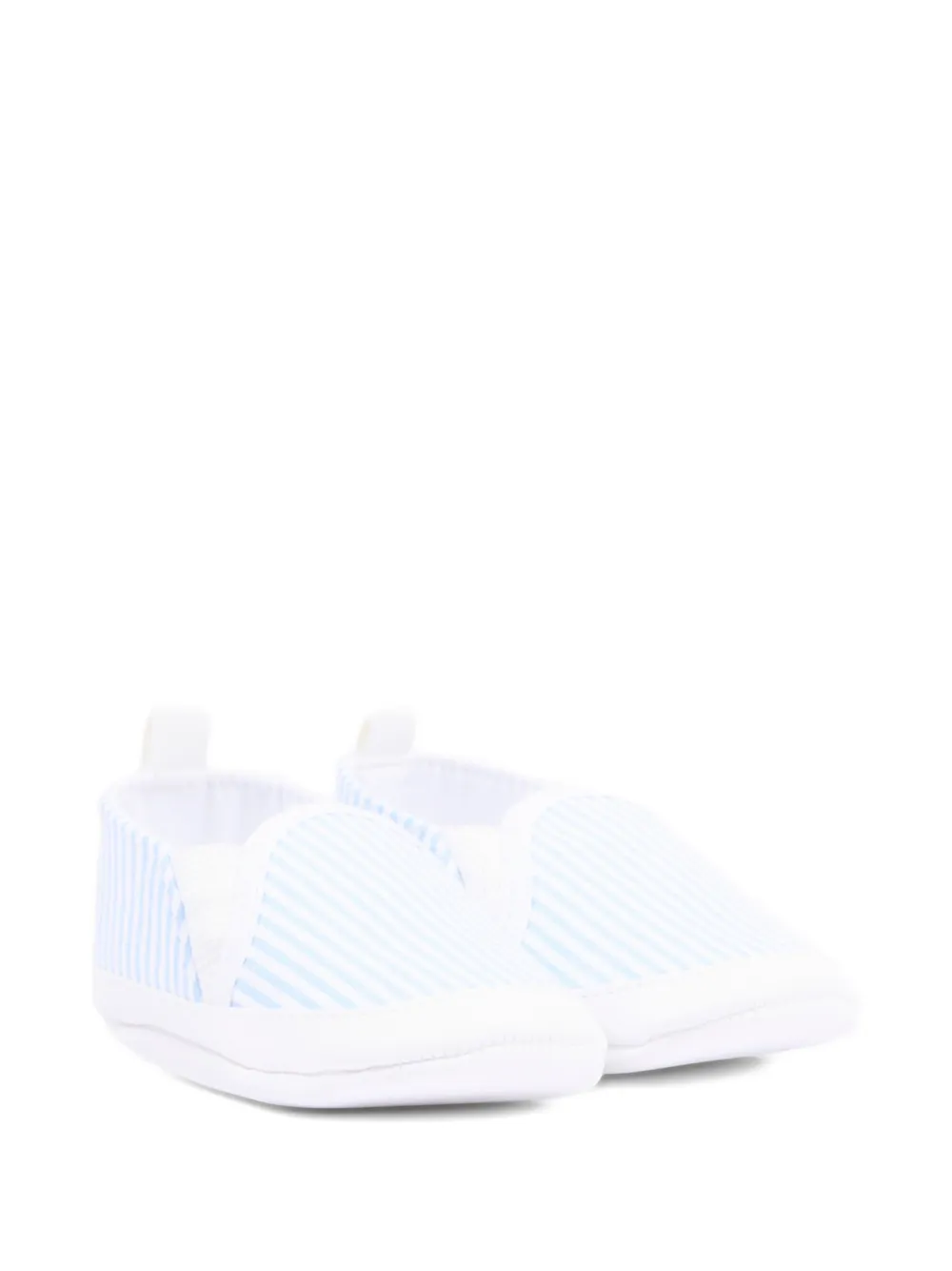 NANAN striped slip-on pre-walker shoes Blauw