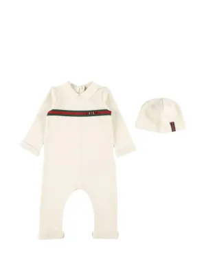 Gucci ベビーウェアセット Baby cotton two-piece gift set in white | GUCCI® US