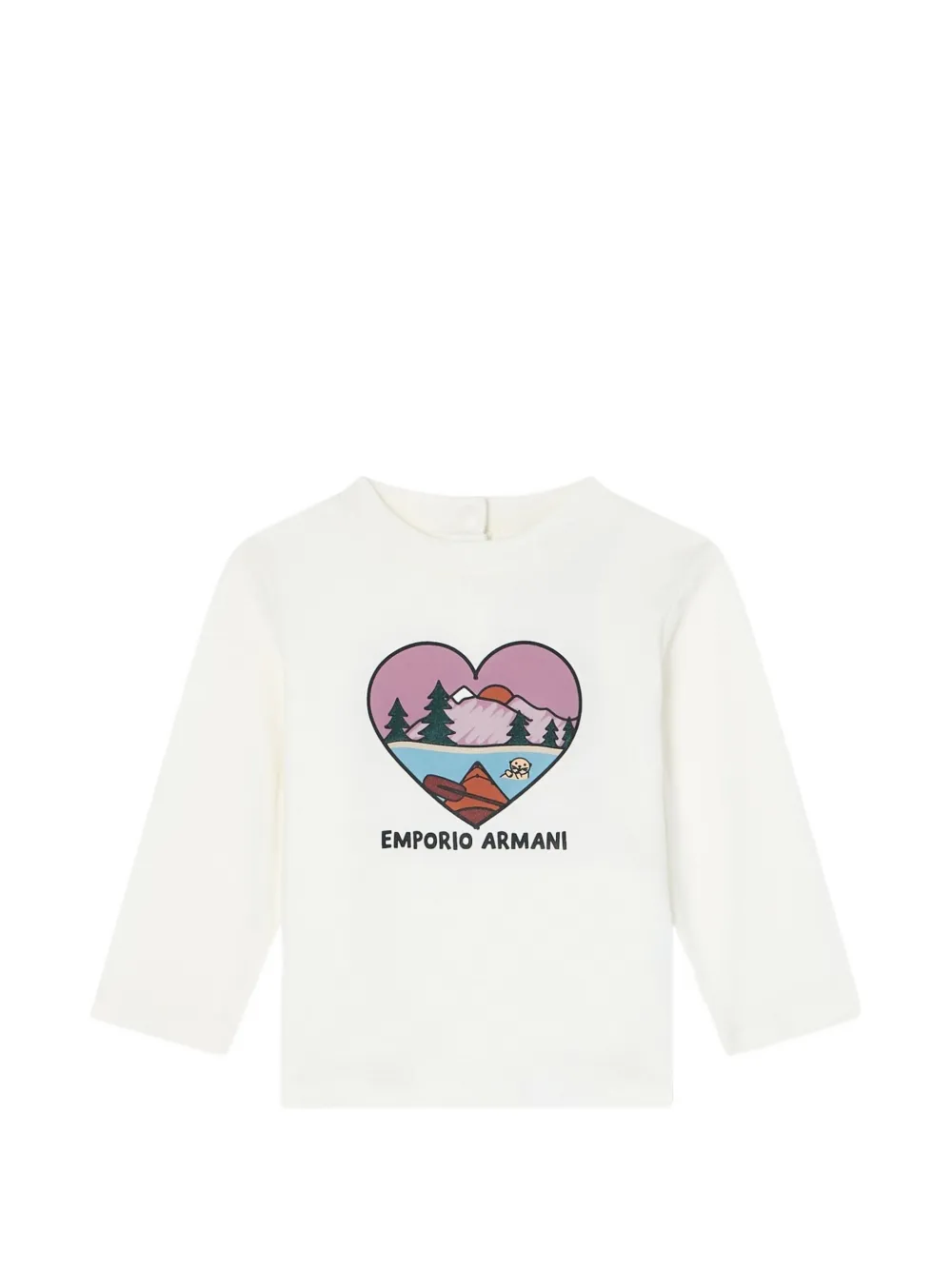 Emporio Armani Kids forest-print T-shirt - Weiß