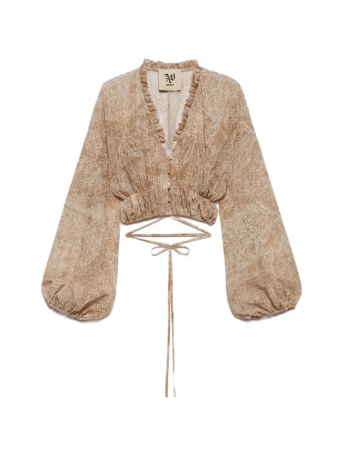 Aniye By Niko ruffled paisley-print shirt