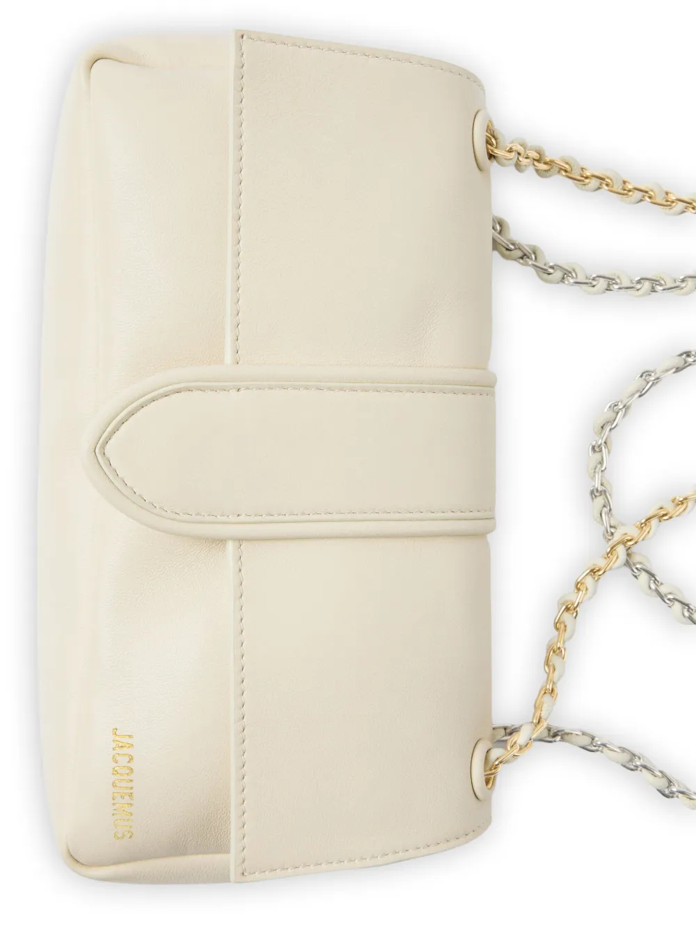 Jacquemus Le Bambino Chaîne leren schoudertas Beige